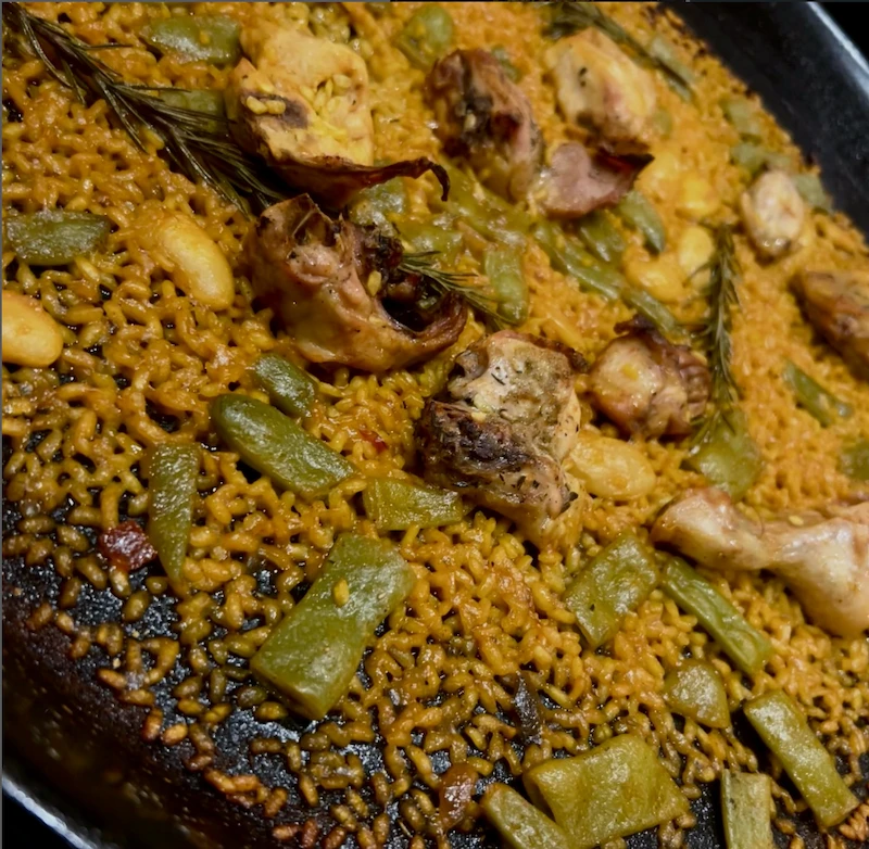 Paella servida